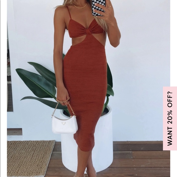 SOLD Whitefox rust dress - Picture 1 of 4